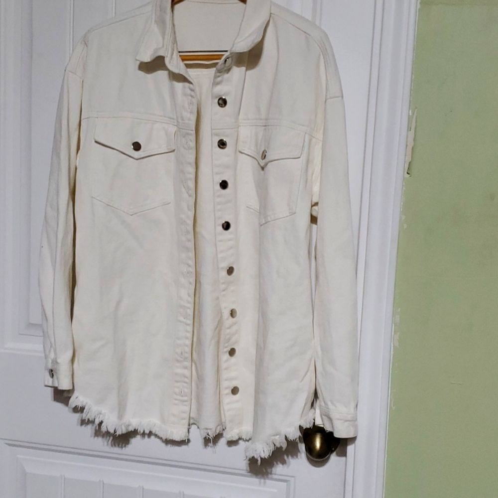 White Denim shirt Size L